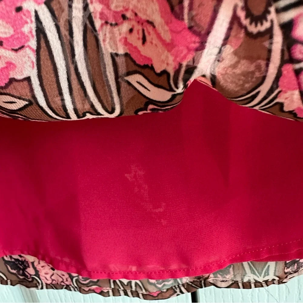 Topshop | Pink Floral Mod Style Dress - Size 6 - EUC_6